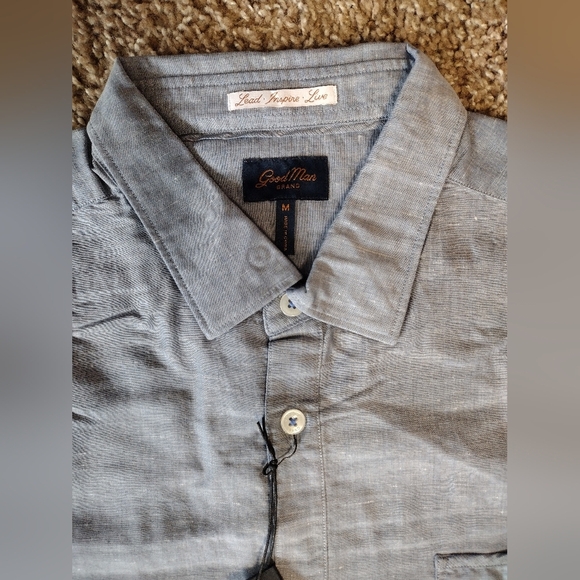 Good Man Brand White and Gray Button-Up Short Sleeve Shirts Duo NWT - Picture 4 of 10